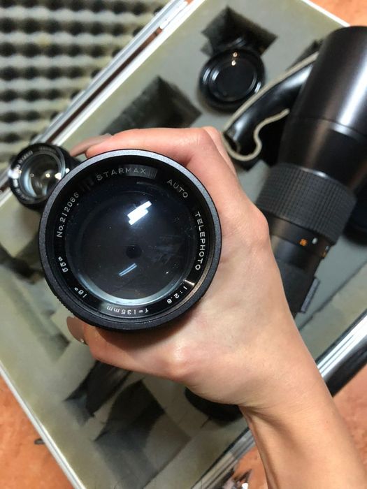 Conjunto objetivas câmara fotográfica