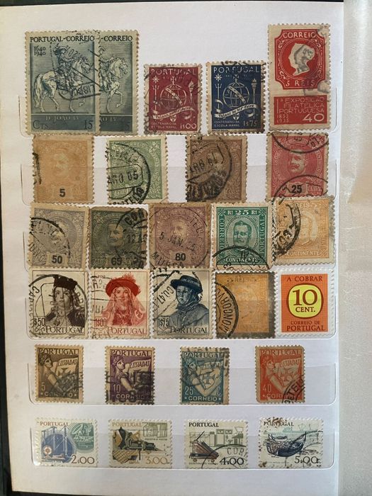 Coleção de selos raros Portugueses