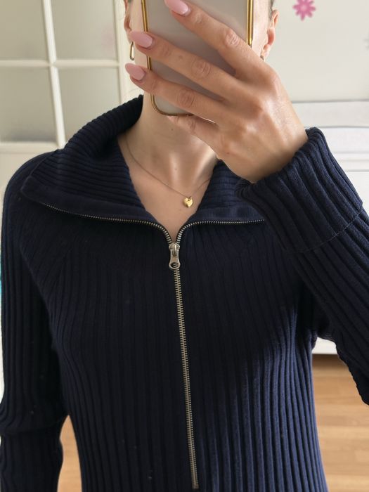 Sukienka z wełny marino 100%  Długa z golfem rozpinanym  h&m