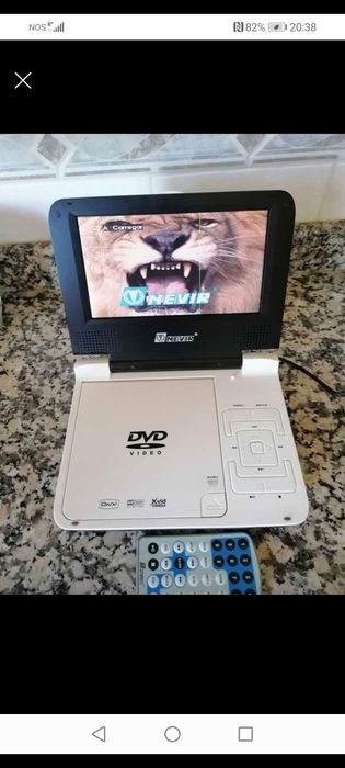 DVD portátil a funcionar