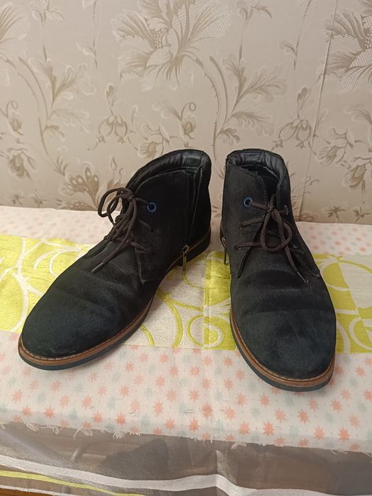 Черевики підліткові, Натуральна замша, Утеплені, Розмір 39