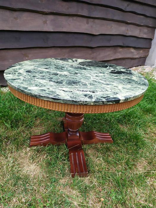 Стіл/Антиквар/дерево дуб/мрамур/Німеччина