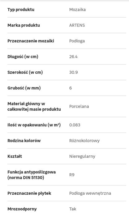 Mozaika drewnopodobna nowa rezerwacja