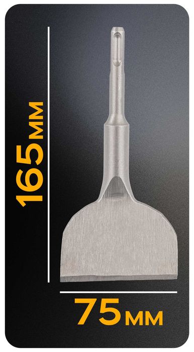 dłuto sds+ płaskie odgięte 75x165mm do betonu PM-DL-15T