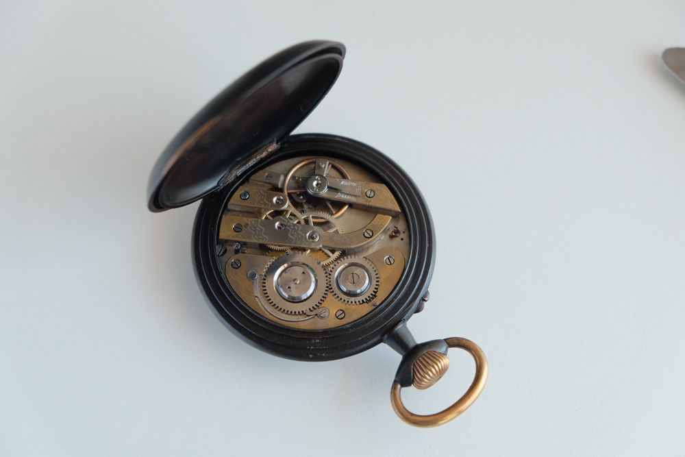 Relógio de Bolso Grande, Regulateur, caixa oxidada, revisto 2025