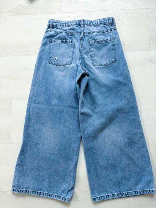 Niebieskie bardzo szerokie Jeansy Relaxed Fit Next 158 13 lat