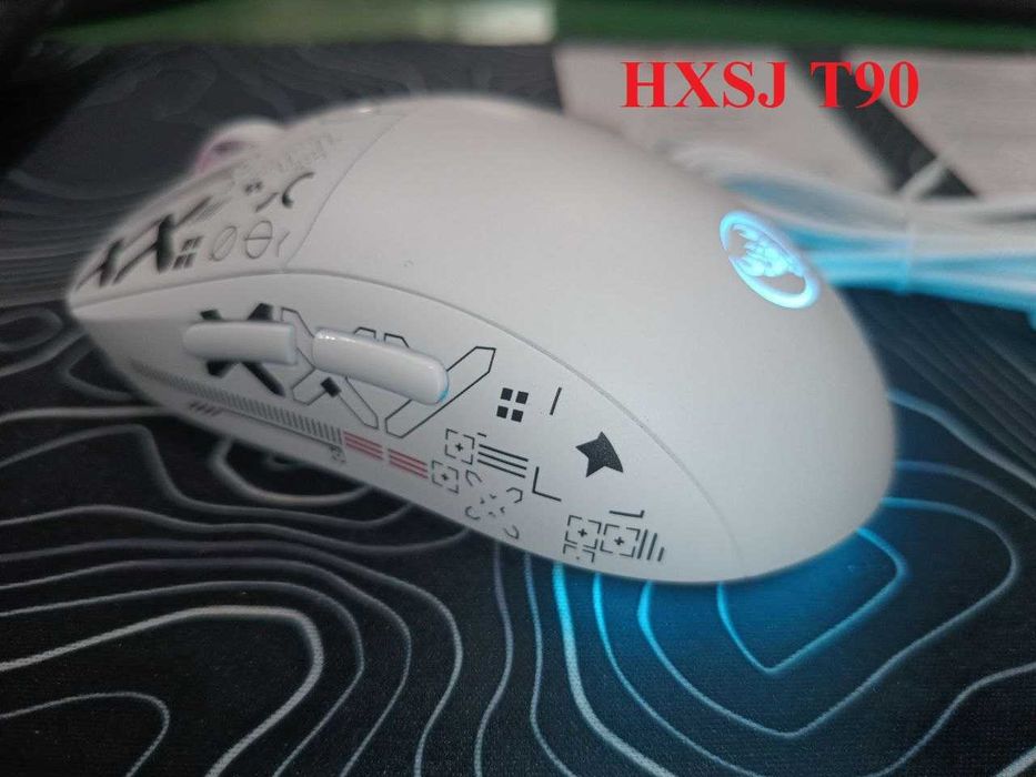 АКЦІЯ! СУПЕР ЦІНА! Бездротова Акумуляторна Ігрова мишка HXSJ T90, T90 Pro (з док станцією) RGB Игровая мышка , мышь Блютуз Bluetooth