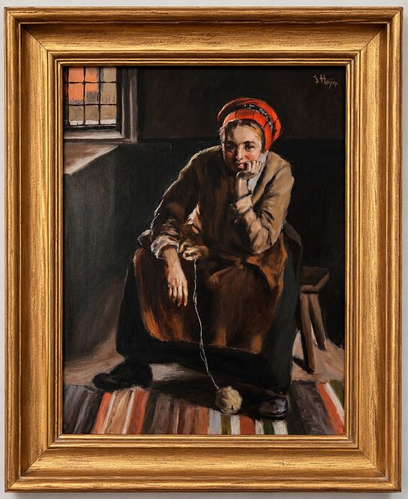 Obraz olejny olej portret dziewczyny Szwecja rok antyk stary XIX wiek vintage sztuka aukcyjny aukcja dziewczyna kobiety sygnowany sygnatura  kobieta