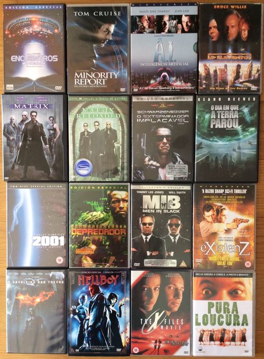 Minority Report,Matrix,MIB,Predador,X-Files