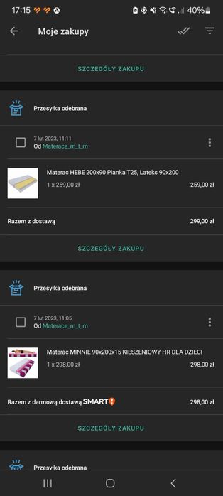 Łóżko piętrowe dziecięce + dwa materace