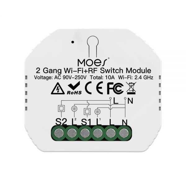 [Novo] Pack de Interruptores Wifi Moes (2 canais + 4 canais)