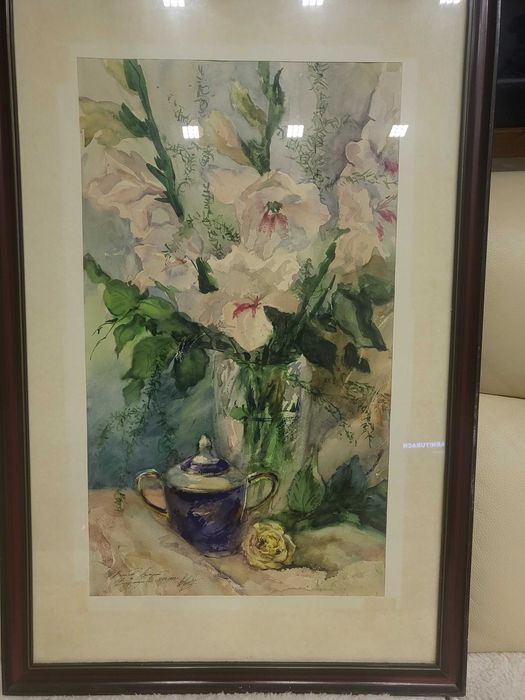 Mieczyki.  Akwarela. Arkady Vorobiov  1992r.