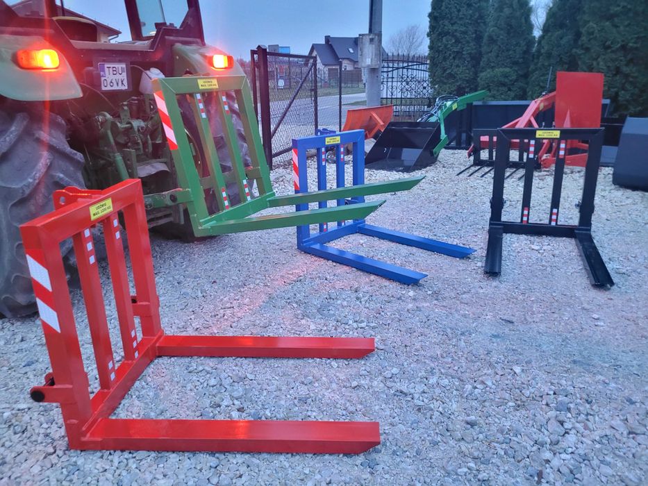 Paleciak na tylni TUZ ciągnika WZMOCNIONY Udźwig 1000kg Widły do palet