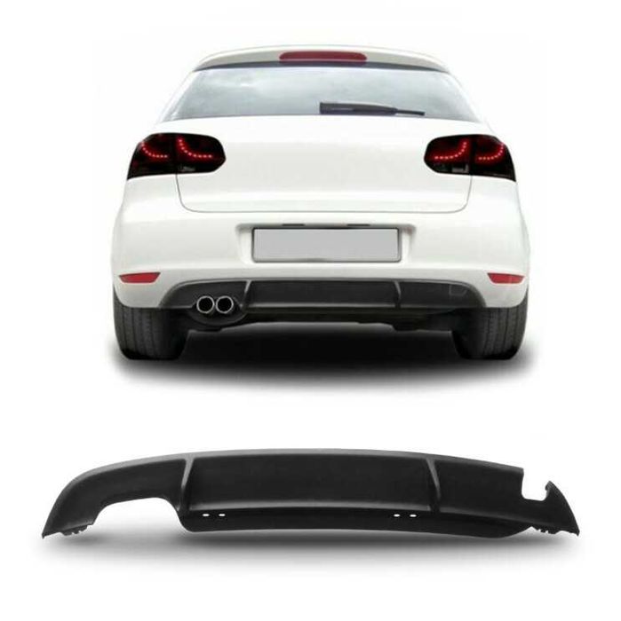 Difusor / spoiler de para-choques traseiro look GTI VW Golf 6
