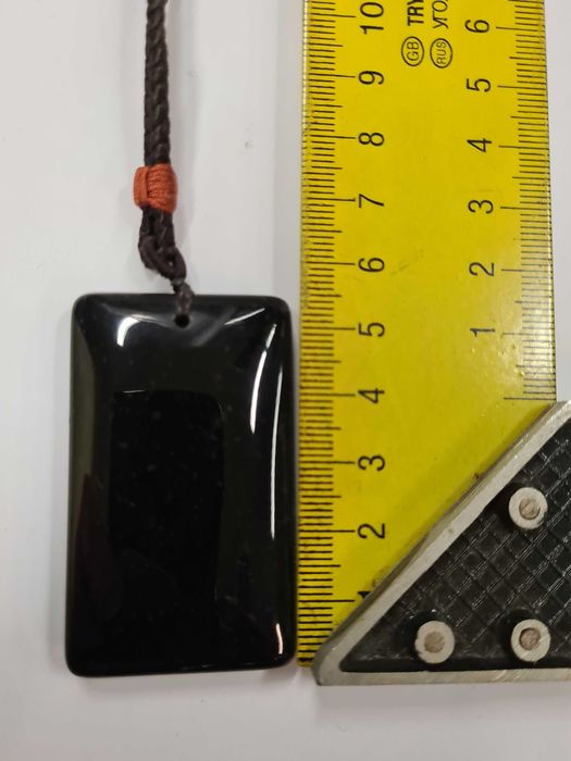 Naszyjnik męski obsydian