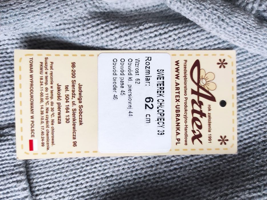 Artex Sweterek r. 62