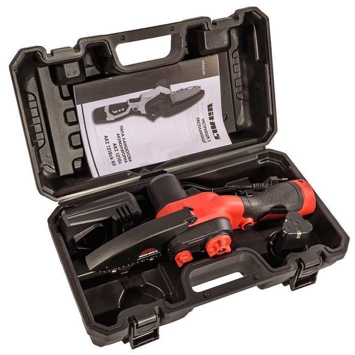 Пила ланцюгова акумуляторна +кейс +АКБ +зарядний Vitals AKZ 1210ck Kit
