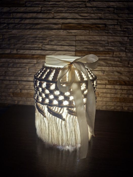 Lampion  wazon makrama