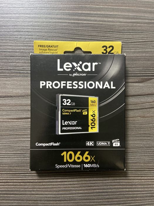 Карти пам’яті Lexar, SanDisk 32GB, 64GB CompactFlash 1066x