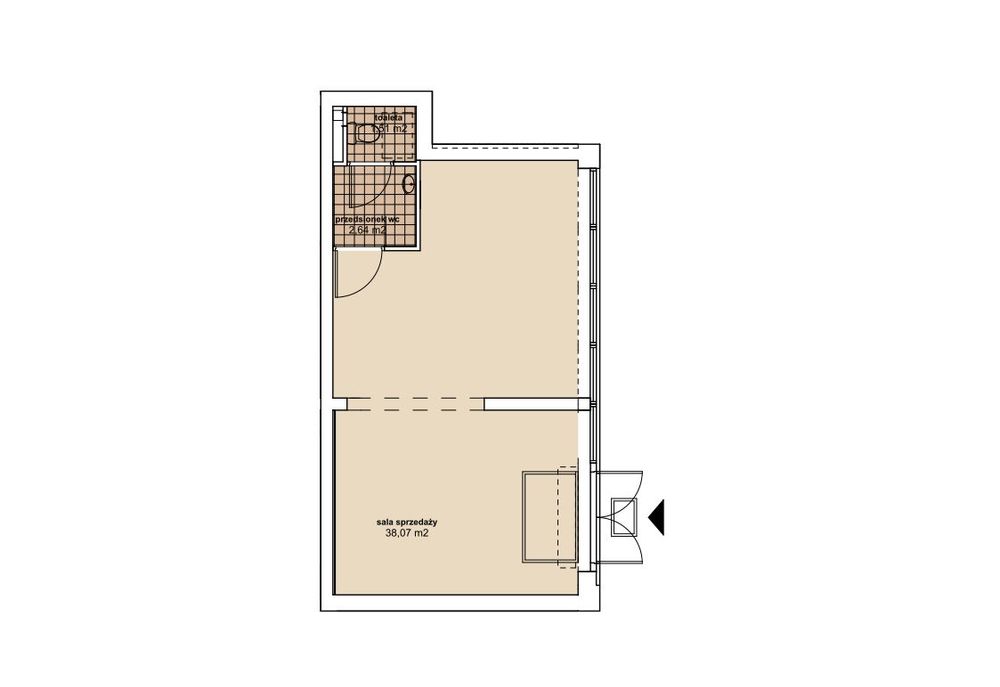 Lokal usługowy | 42 m2 | Bulwar Dedala | miejsce postojowe