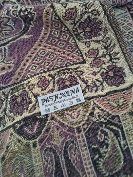 Szaliki pashmina wełna, jedwab