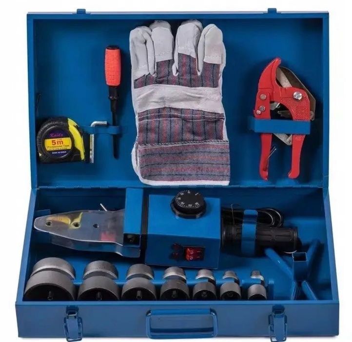 Паяльник для пластикових труб Boxer BX-351[2820 Вт/0-300 °C/7 насадок]