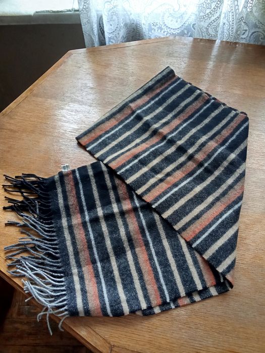 Кашеміровий шарф шарфик теплий кашемір в смужку