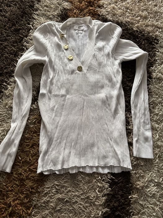 Sweterek kremowy damski