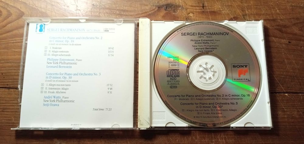 Rachmaninov - Piano Concertos 2 & 3 (Entremont, Bernstein) Sony CD