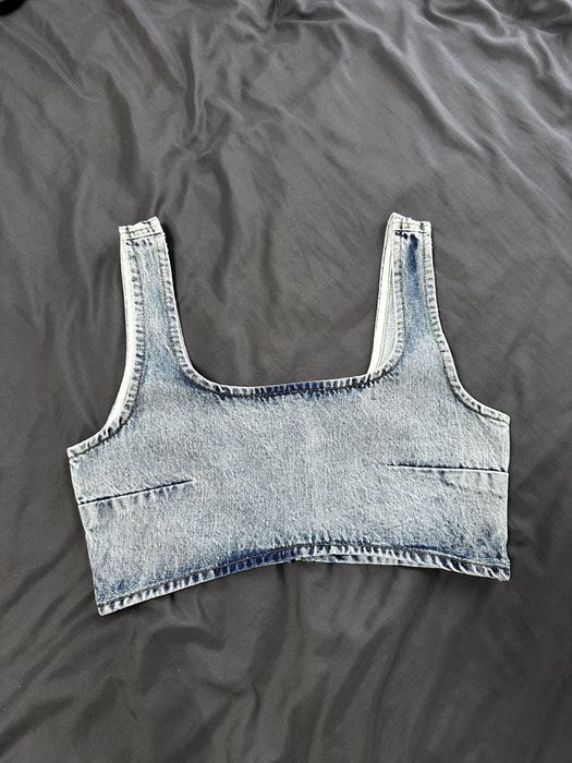 Top krotki jeansowy damski rozmiar xs nowy z metka