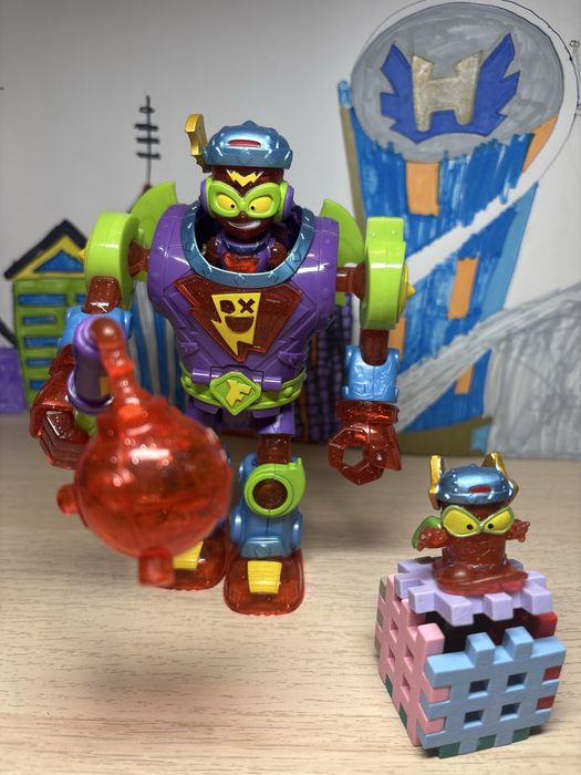 Unikalny zestaw Kid Fury Superbot +mały Kid z Deską +Soniczka