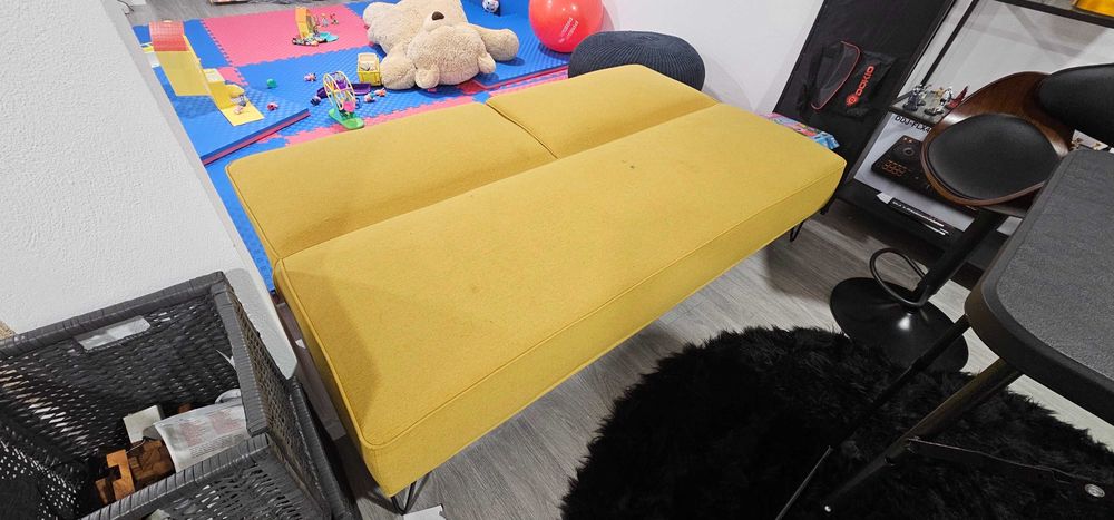 Sofá cama em tecido