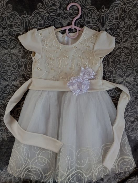 Біле плаття сніжинка 2-4р 92-104р