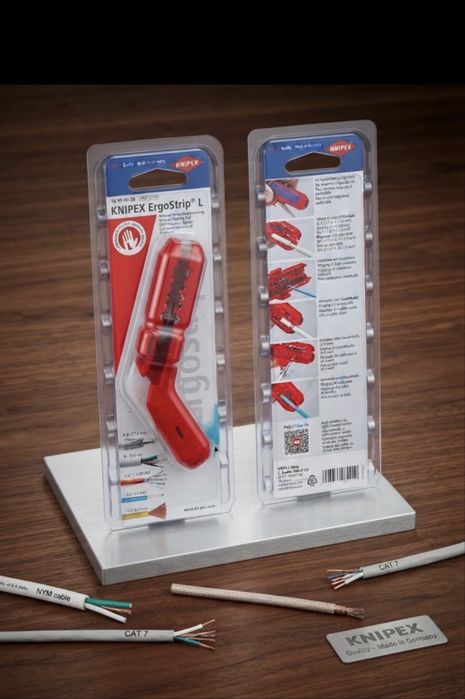 Knipex ErgoStrip L 16 95 02 SB Uniwersalny ściągacz izolacji dla leworęcznych