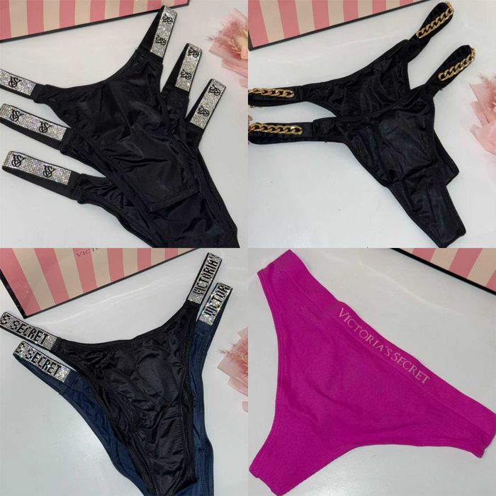 Трусики з стразами камнями Victoria's Secret vs труси вікторія сікрет