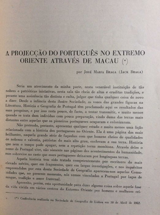 Boletim da Sociedade de Geografia de Lisboa. -1952. Ver sumário