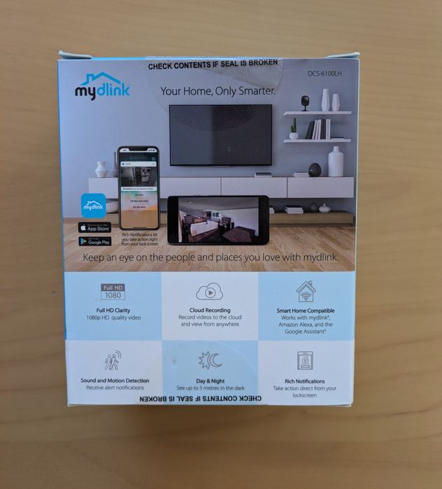 Câmara de vigilância fixa WiFi, cor escura - NA CAIXA COM MANUAIS64284480879490122