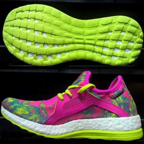ADIDAS pureboost women - shock pink semi solar slime 38.5