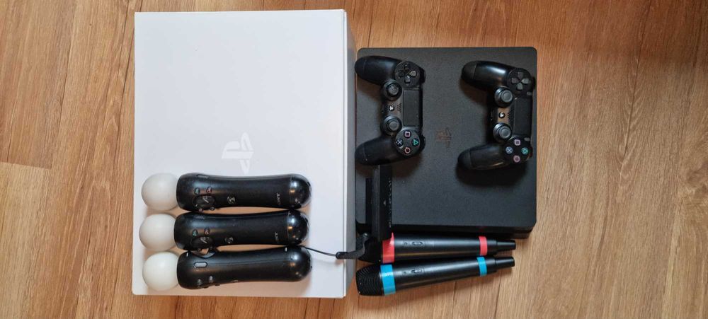 PlayStation VR SET: PS4 Slim + Gogle PS VR + 2xDualShock + 3xPsMove +2xMic SingStar