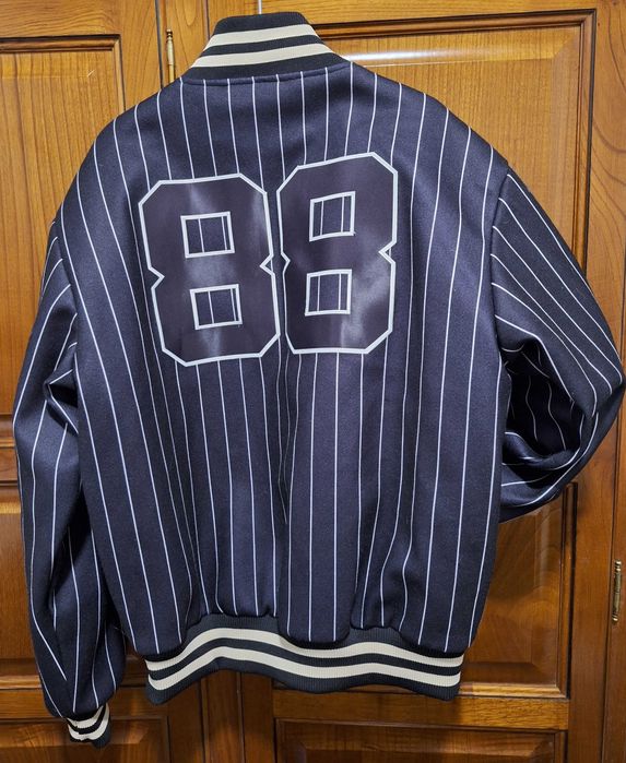 Casaco Listrado Azul escuro