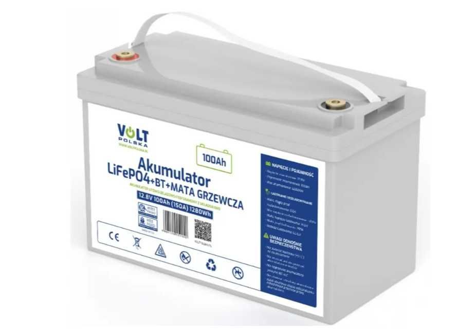 Акумулятор літієвий LiFePO4 12.8 В 100Ah (150A) VOLT Polska фосфатний