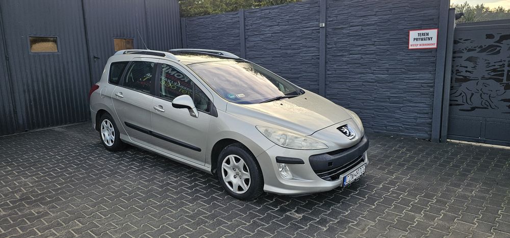 Skup aut Toruń Peugeot 308 Sw 2009r 1.6Hdi 7-Osobowy Panoramiczny dac