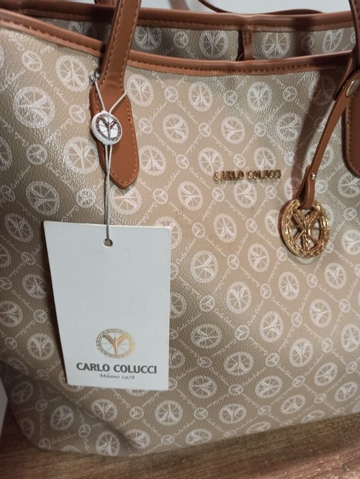 Torebka CARLO COLUCCI – zestaw 2w1  duża torebka+ kosmetyczka