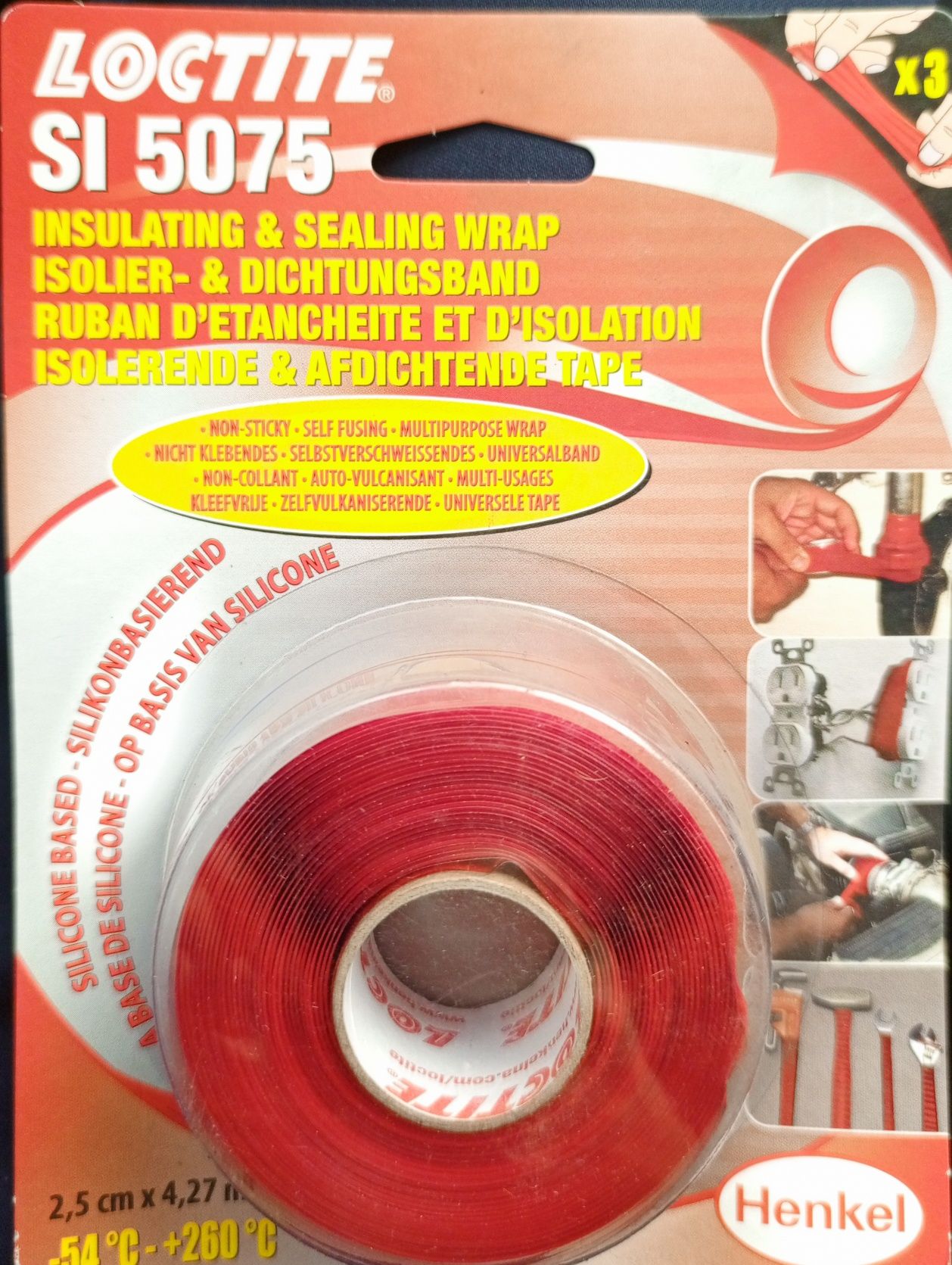 LOCTITE 5075 Ruban silicone étanchéité isolation