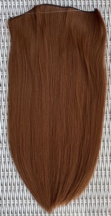Premium Ultra włosy doczepiane, rudy, flip in, hairband 434.