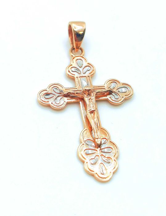 Złota zawieszka krzyżyk z Jezusem Pr.585 W:1,62gr InterSKLEP