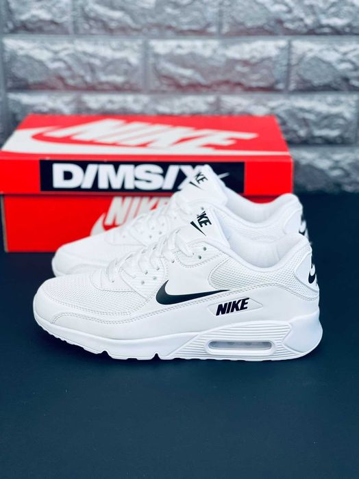 кроссовки подростковые мужские / Nike Air Max 90 White/Black крассовки Найк аир макс 90 білі кросівки