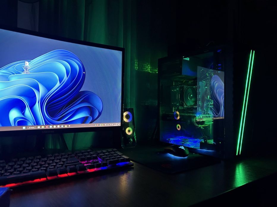 Ігровий ПК + монітор Samsung Curved 27" RX470, i3-9100F, 16GB, SSD 240