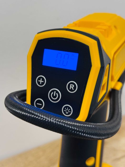 Mobilny kompresor do pompowania kół w samochodzie pod aku dewalt 18v
