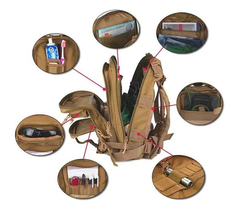 FOXTER® Plecak wojskowy militarny survival taktyczny 35l